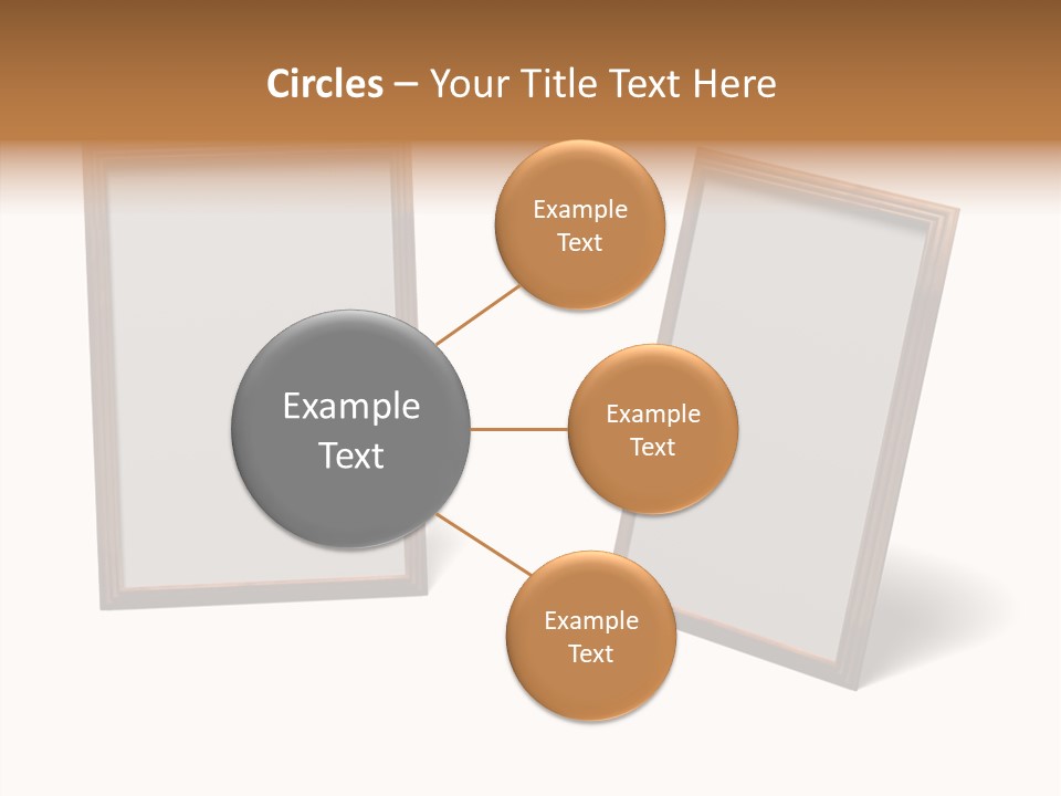 Wooden Frameworks Baguet For Photos PowerPoint Template