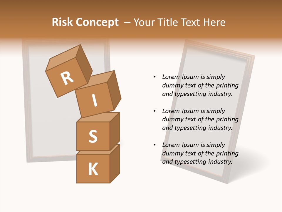 Wooden Frameworks Baguet For Photos PowerPoint Template