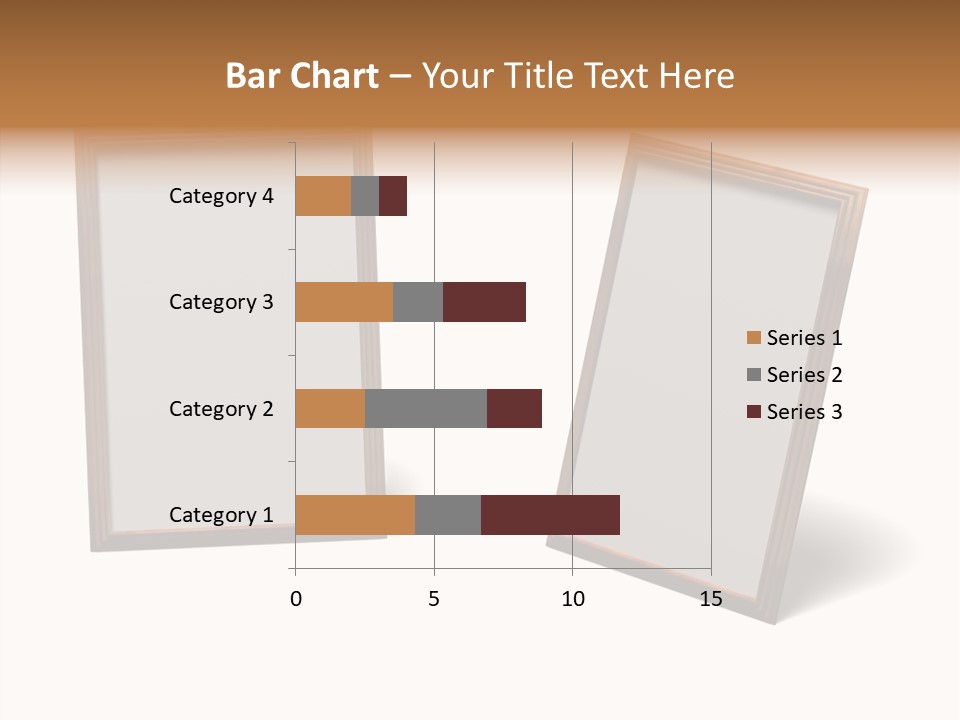 Wooden Frameworks Baguet For Photos PowerPoint Template