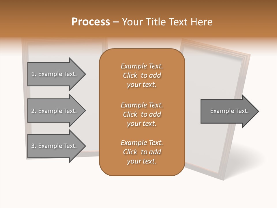 Wooden Frameworks Baguet For Photos PowerPoint Template