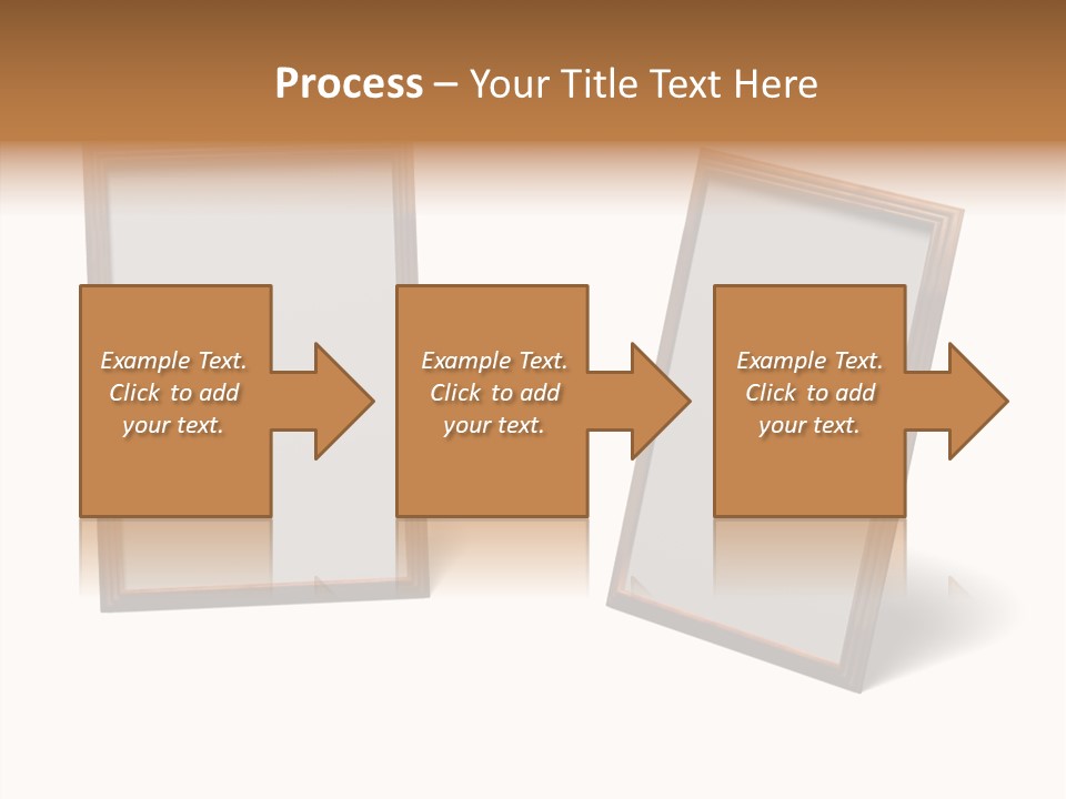 Wooden Frameworks Baguet For Photos PowerPoint Template