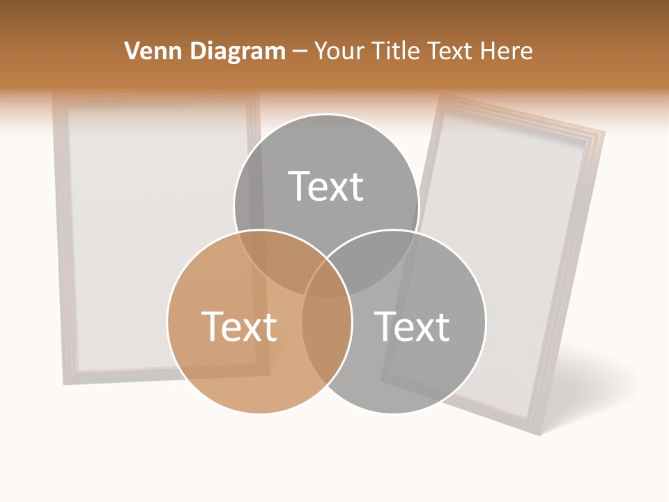 Wooden Frameworks Baguet For Photos PowerPoint Template