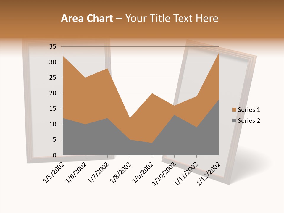 Wooden Frameworks Baguet For Photos PowerPoint Template