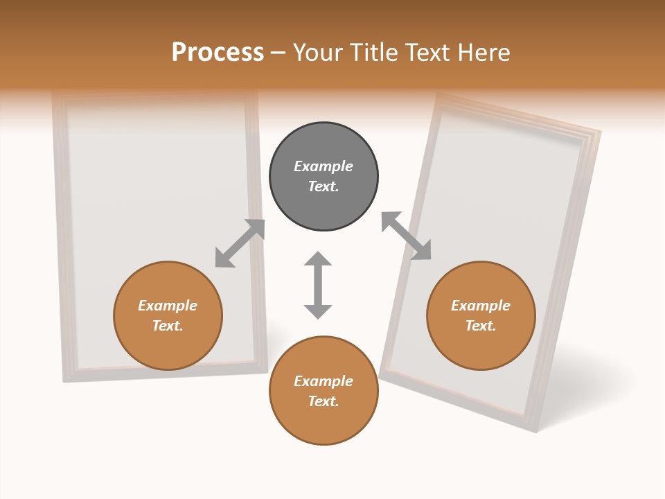 Wooden Frameworks Baguet For Photos PowerPoint Template