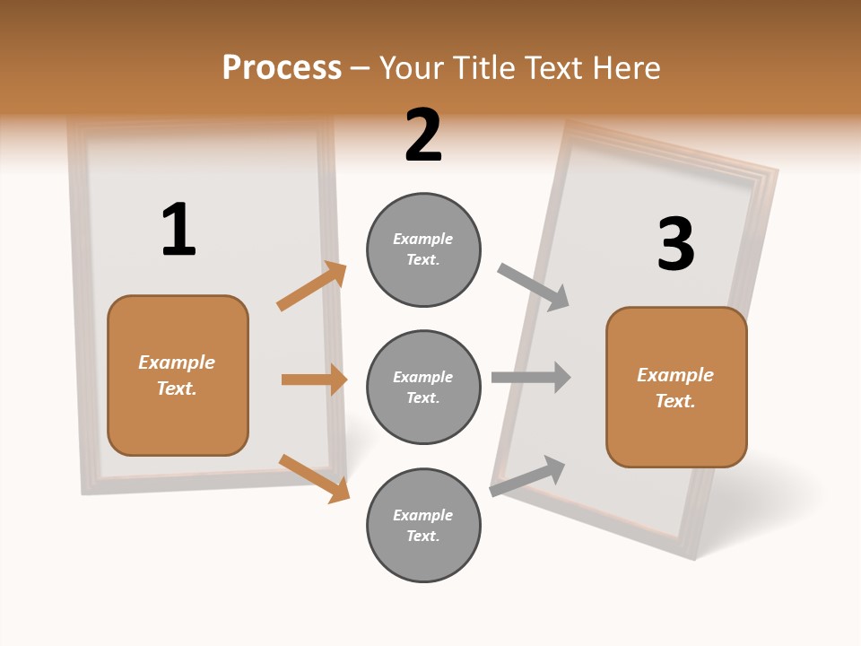 Wooden Frameworks Baguet For Photos PowerPoint Template