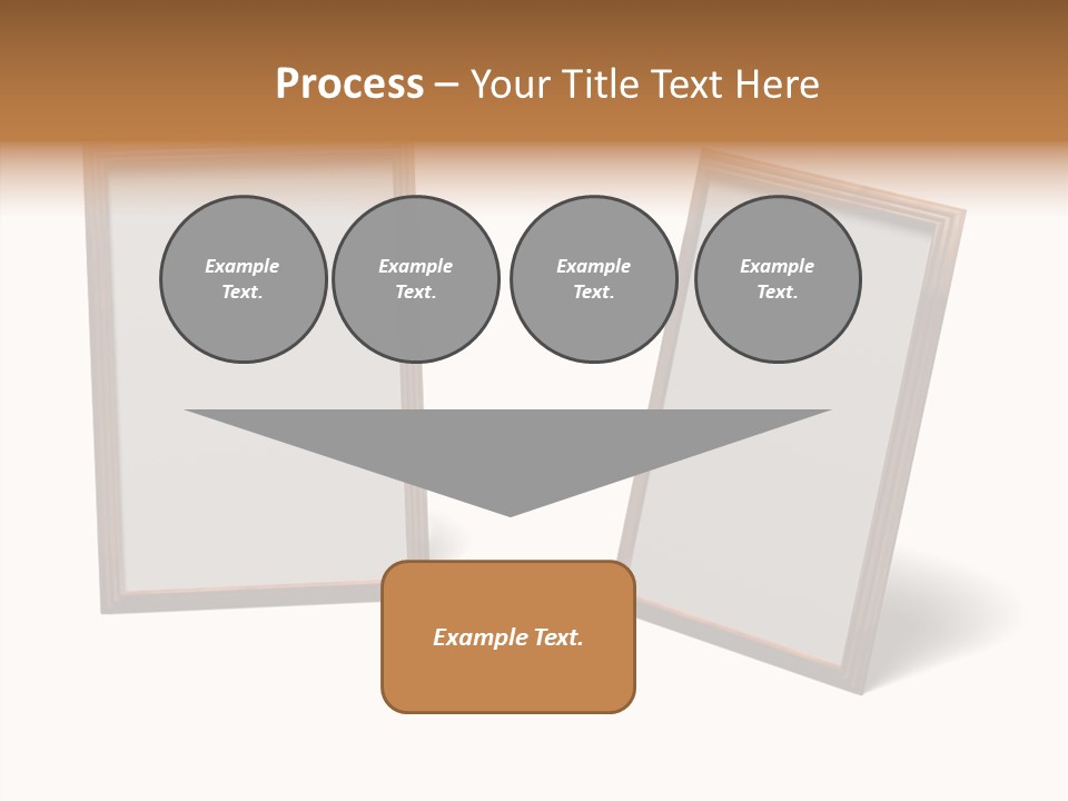 Wooden Frameworks Baguet For Photos PowerPoint Template