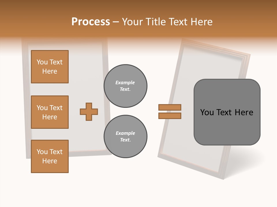 Wooden Frameworks Baguet For Photos PowerPoint Template