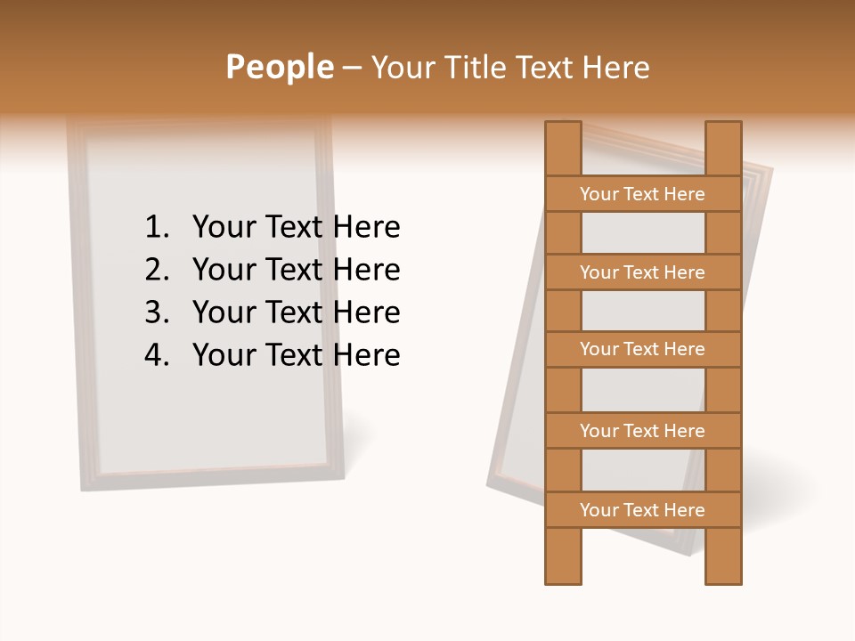 Wooden Frameworks Baguet For Photos PowerPoint Template