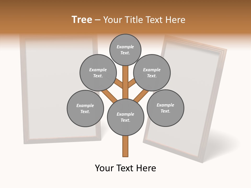 Wooden Frameworks Baguet For Photos PowerPoint Template