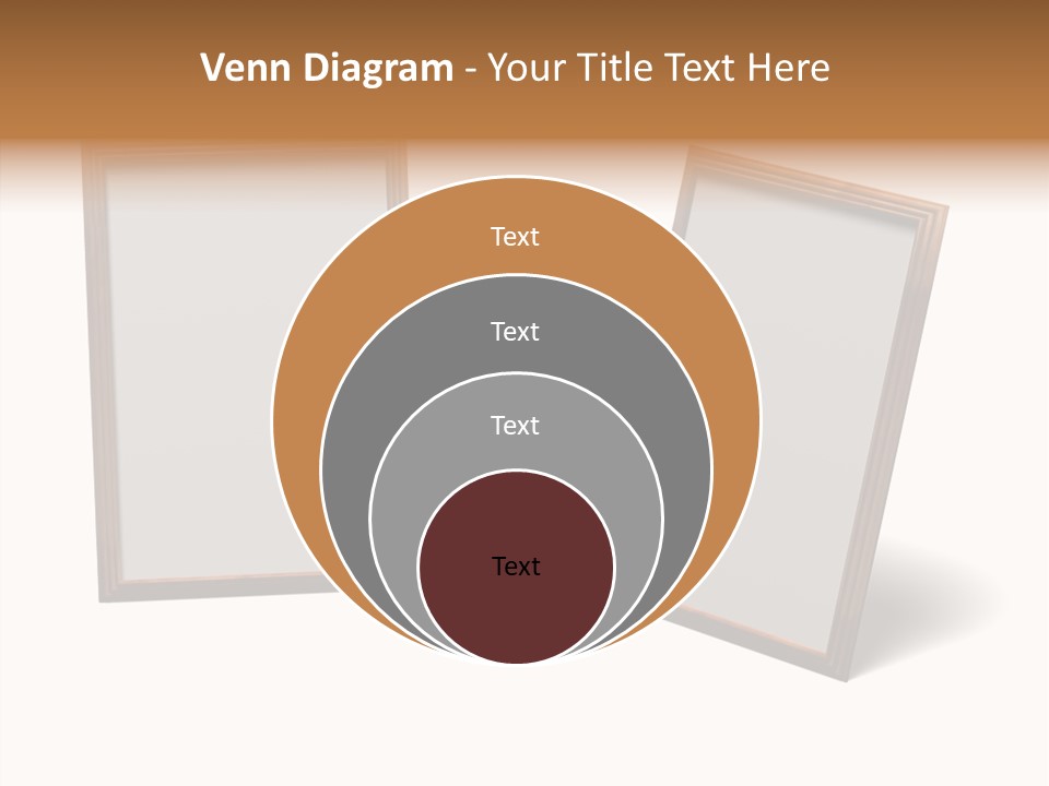 Wooden Frameworks Baguet For Photos PowerPoint Template