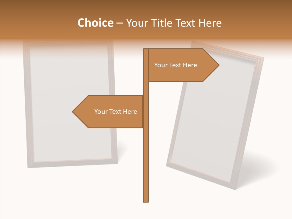 Wooden Frameworks Baguet For Photos PowerPoint Template