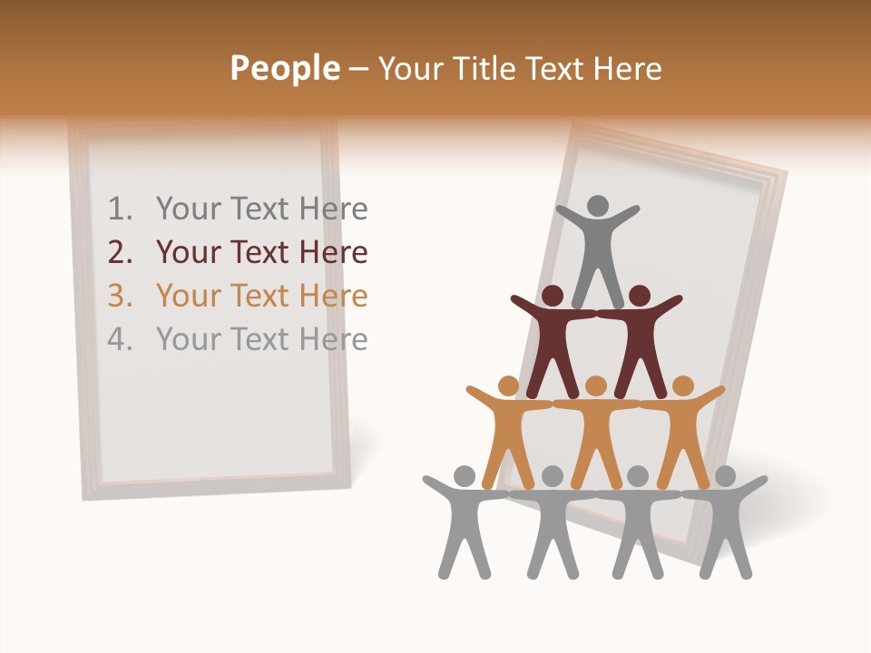 Wooden Frameworks Baguet For Photos PowerPoint Template