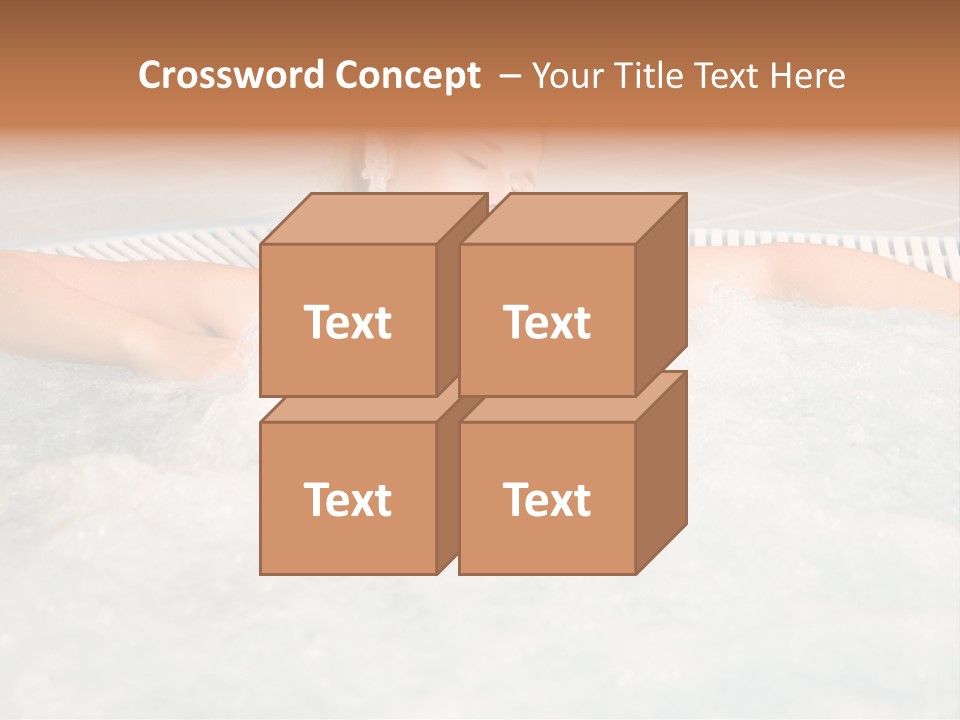 Beautiful Woman Relaxing In A Bubble Bath PowerPoint Template