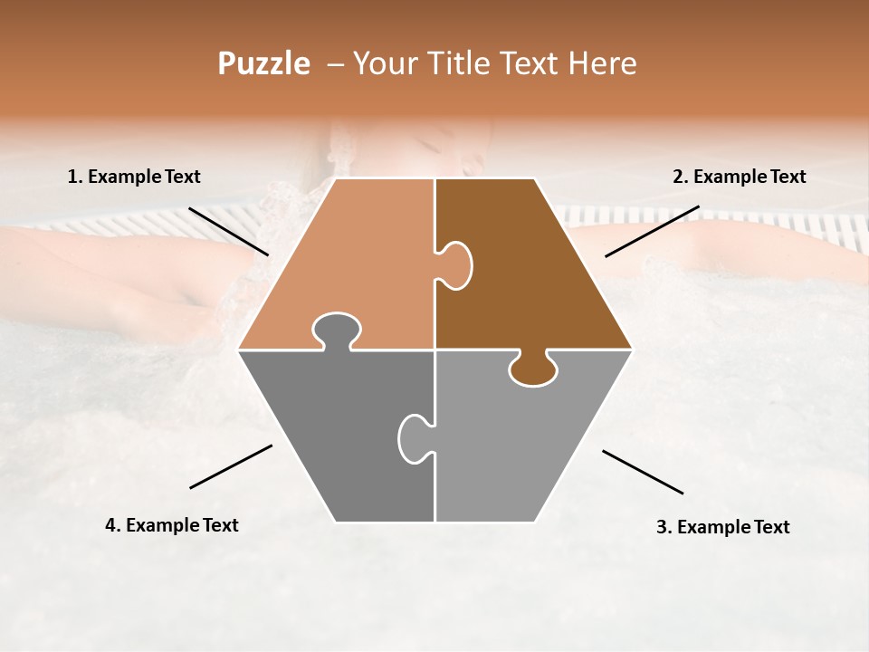 Beautiful Woman Relaxing In A Bubble Bath PowerPoint Template