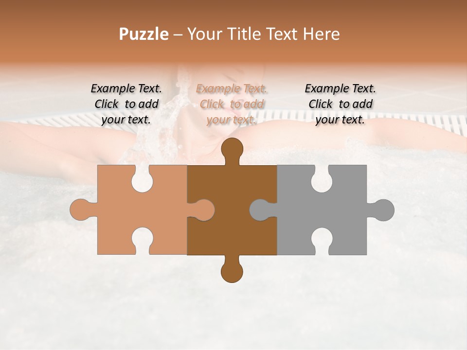 Beautiful Woman Relaxing In A Bubble Bath PowerPoint Template