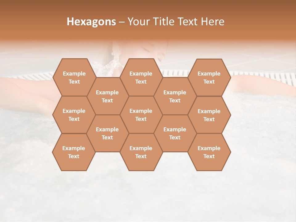 Beautiful Woman Relaxing In A Bubble Bath PowerPoint Template