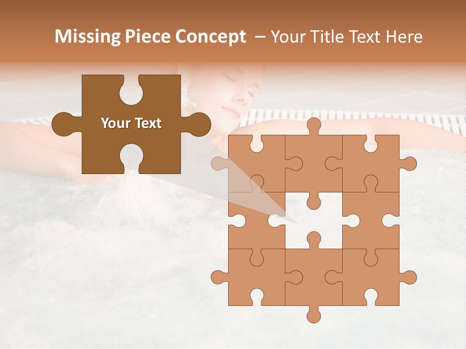 Beautiful Woman Relaxing In A Bubble Bath PowerPoint Template