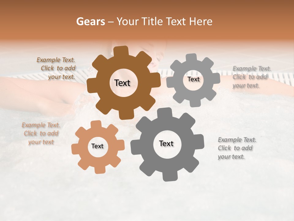 Beautiful Woman Relaxing In A Bubble Bath PowerPoint Template