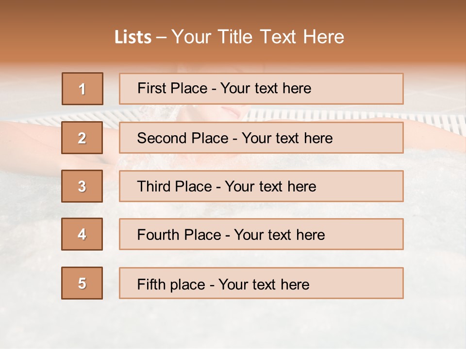 Beautiful Woman Relaxing In A Bubble Bath PowerPoint Template
