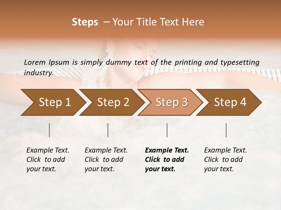 Beautiful Woman Relaxing In A Bubble Bath PowerPoint Template