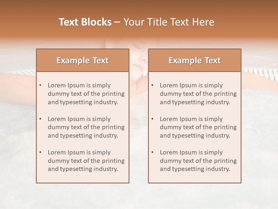 Beautiful Woman Relaxing In A Bubble Bath PowerPoint Template