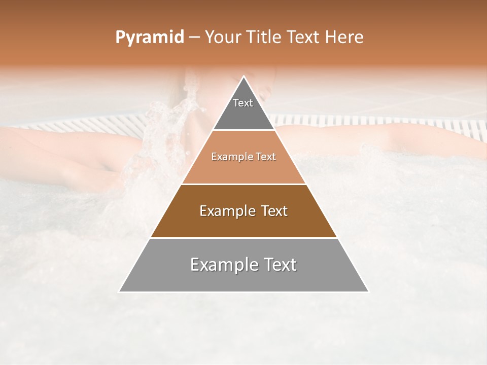 Beautiful Woman Relaxing In A Bubble Bath PowerPoint Template