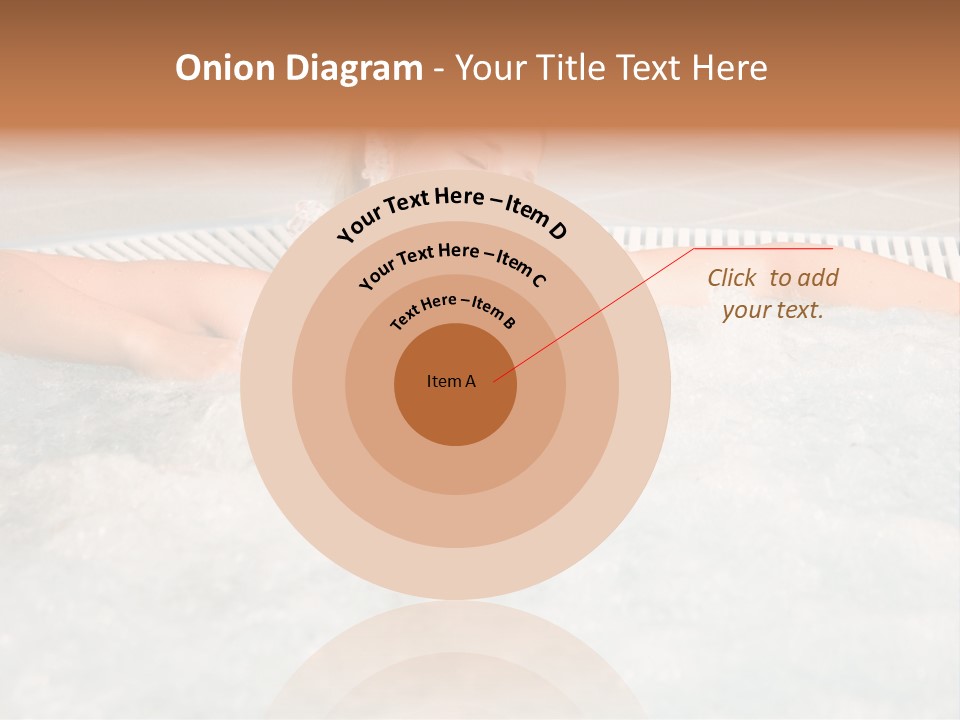 Beautiful Woman Relaxing In A Bubble Bath PowerPoint Template