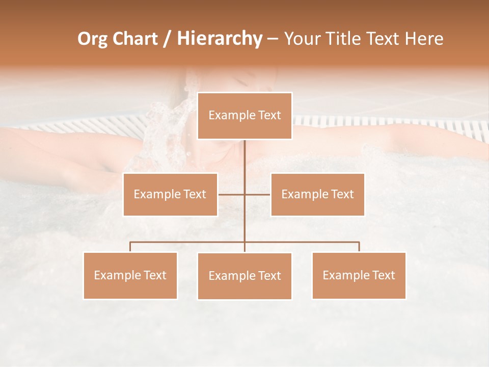 Beautiful Woman Relaxing In A Bubble Bath PowerPoint Template