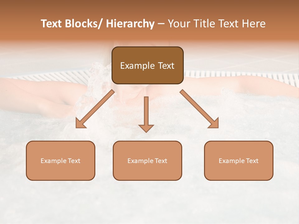 Beautiful Woman Relaxing In A Bubble Bath PowerPoint Template