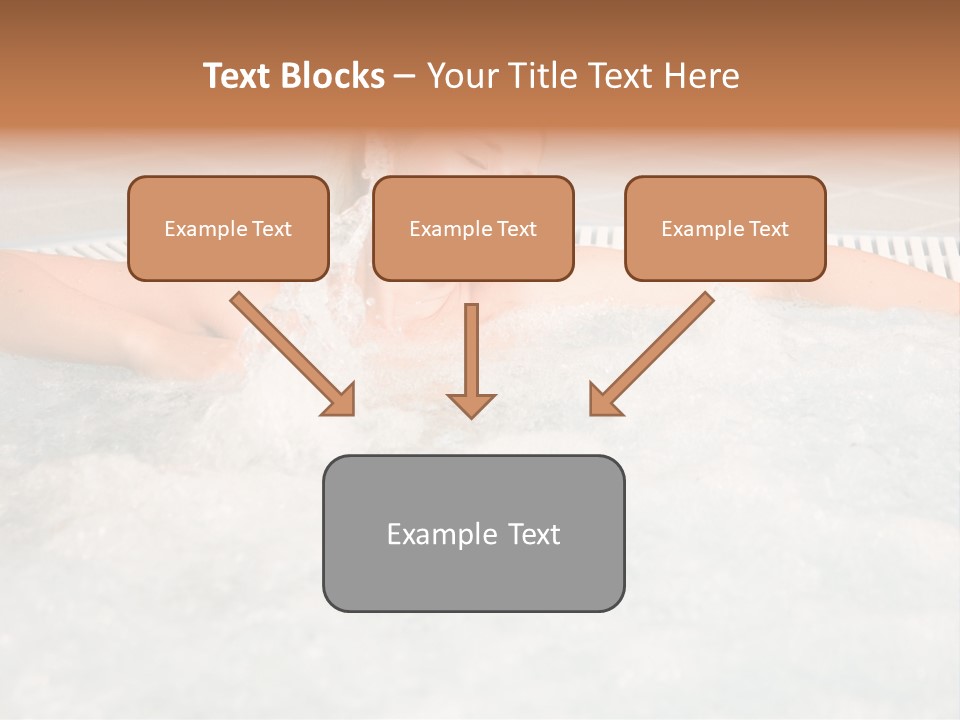 Beautiful Woman Relaxing In A Bubble Bath PowerPoint Template