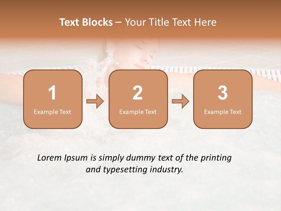 Beautiful Woman Relaxing In A Bubble Bath PowerPoint Template