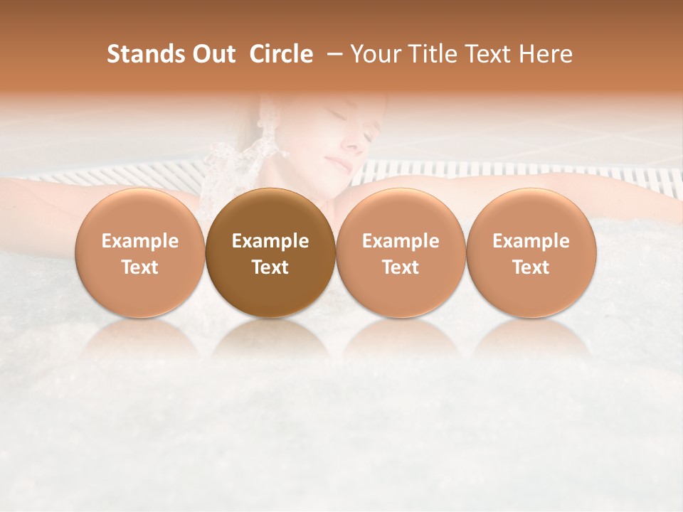 Beautiful Woman Relaxing In A Bubble Bath PowerPoint Template