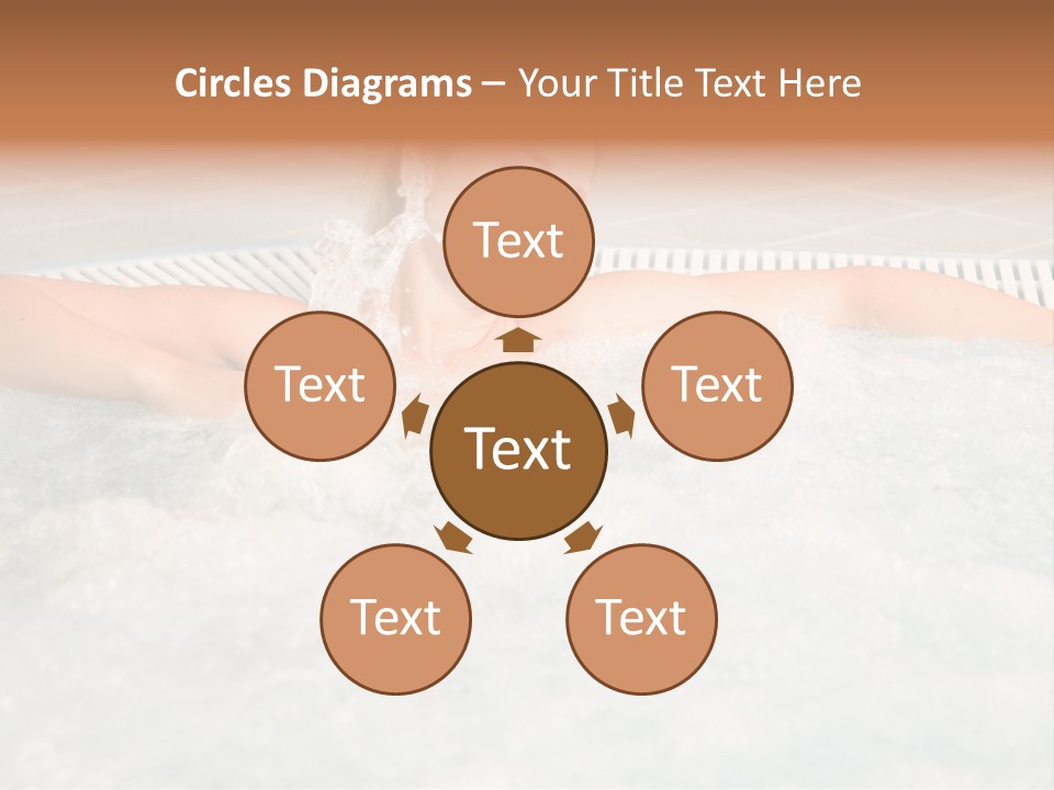 Beautiful Woman Relaxing In A Bubble Bath PowerPoint Template