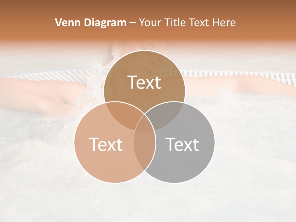 Beautiful Woman Relaxing In A Bubble Bath PowerPoint Template