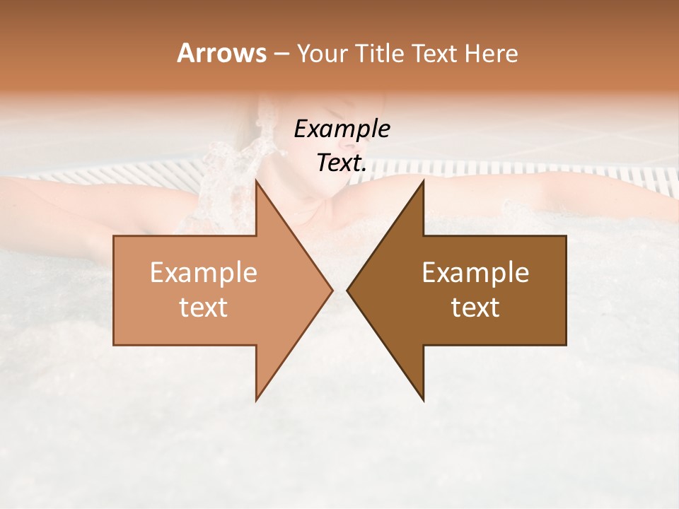 Beautiful Woman Relaxing In A Bubble Bath PowerPoint Template