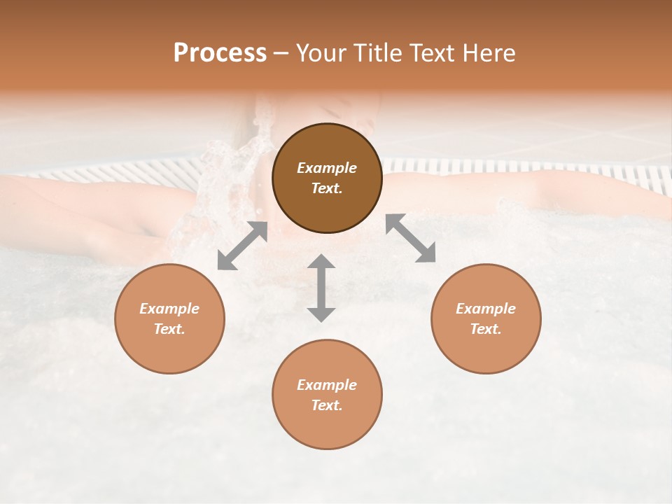 Beautiful Woman Relaxing In A Bubble Bath PowerPoint Template