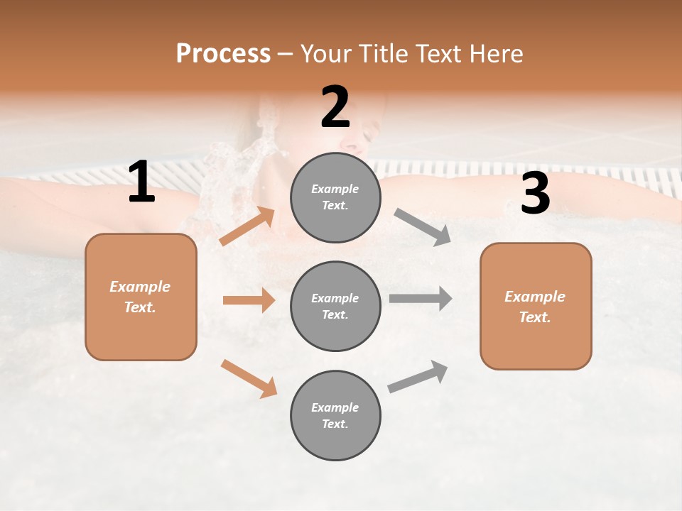 Beautiful Woman Relaxing In A Bubble Bath PowerPoint Template