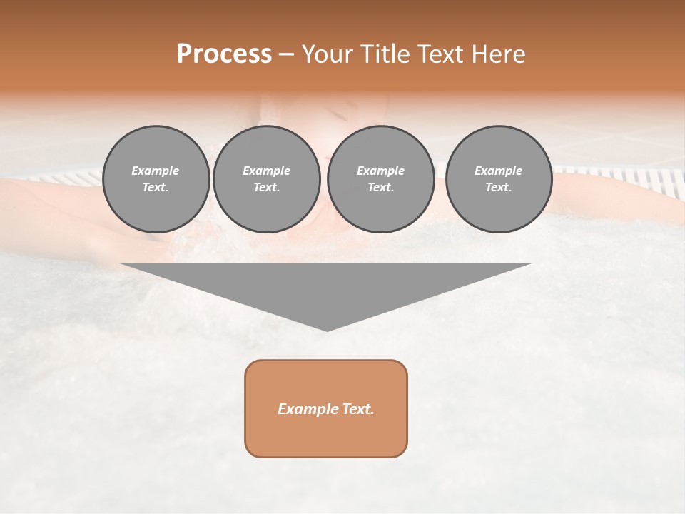 Beautiful Woman Relaxing In A Bubble Bath PowerPoint Template