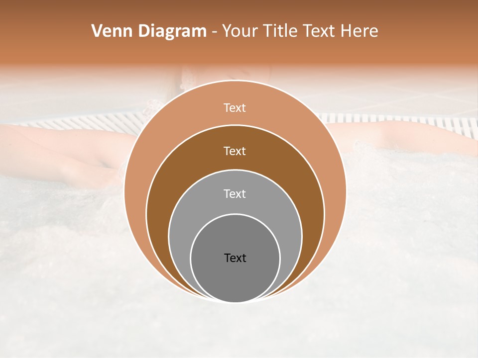 Beautiful Woman Relaxing In A Bubble Bath PowerPoint Template