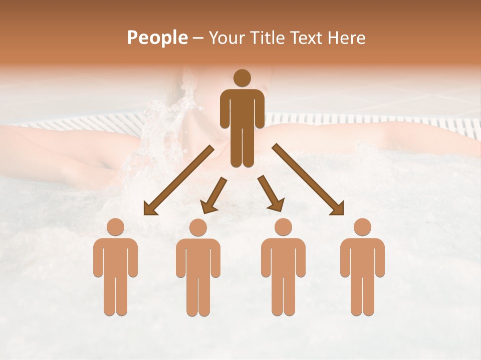 Beautiful Woman Relaxing In A Bubble Bath PowerPoint Template