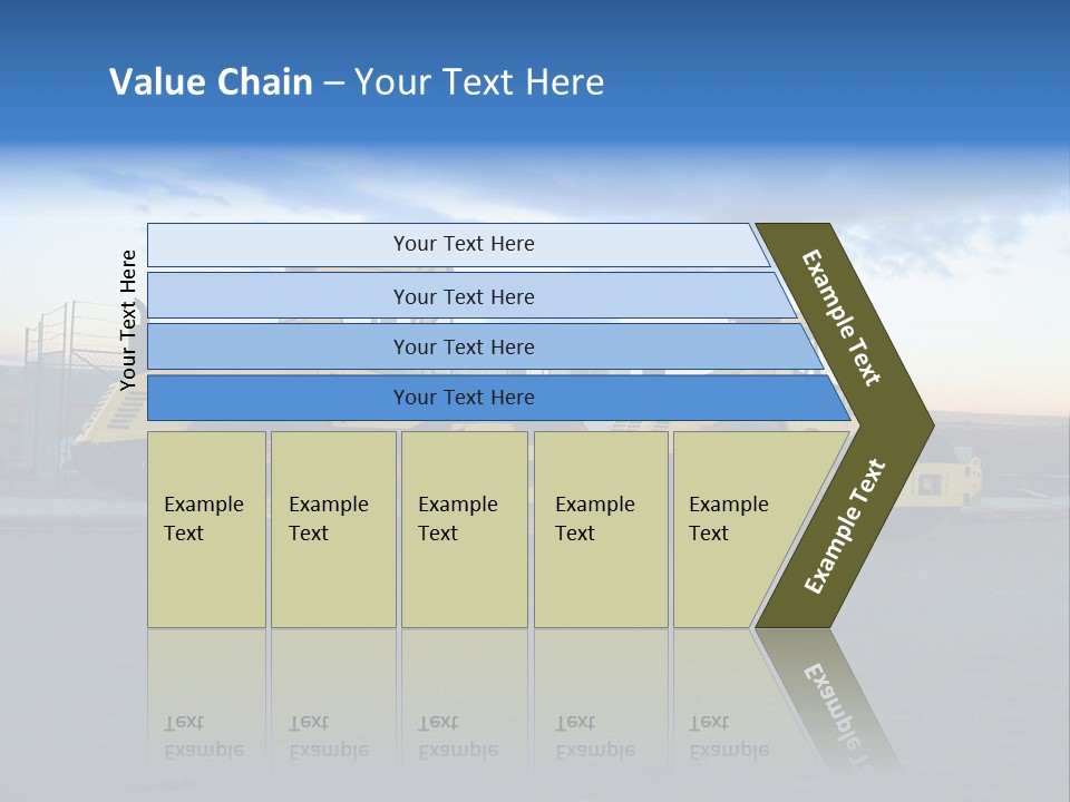 Tractor On Construction Site. PowerPoint Template