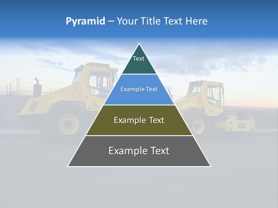 Tractor On Construction Site. PowerPoint Template