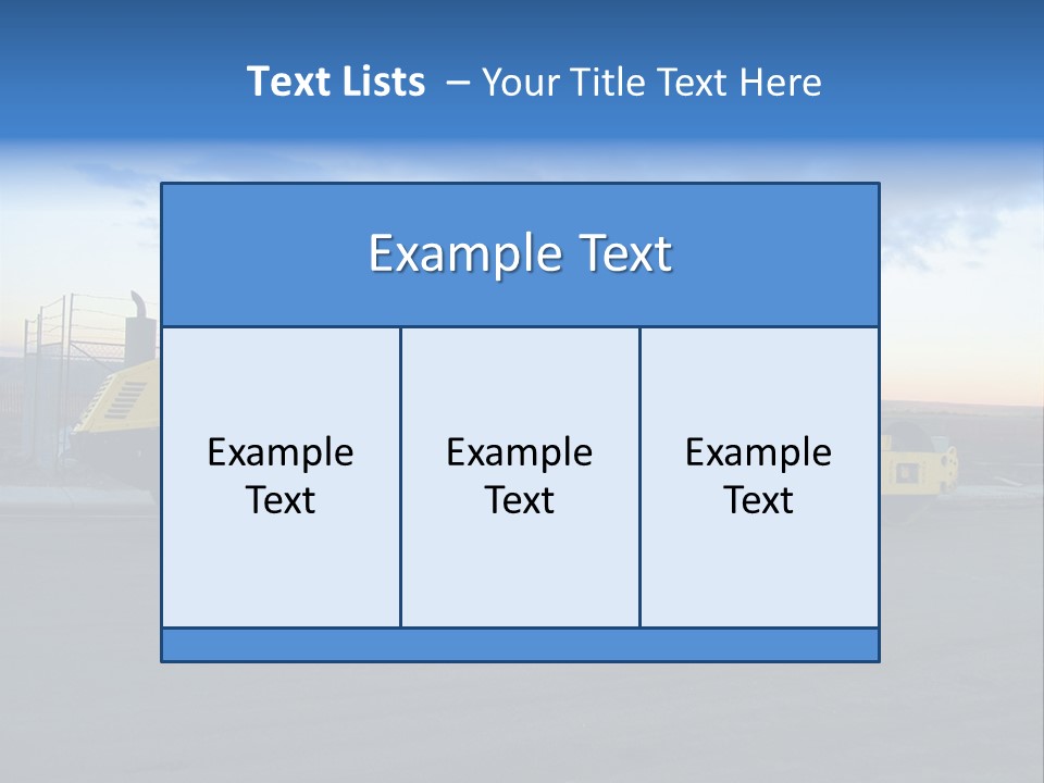 Tractor On Construction Site. PowerPoint Template