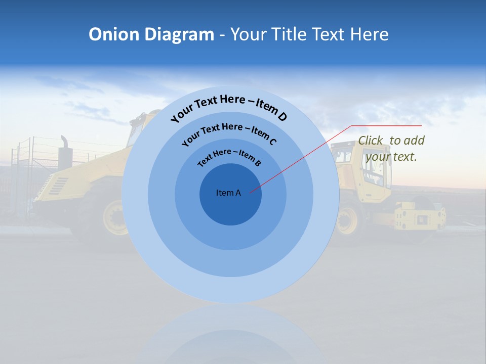 Tractor On Construction Site. PowerPoint Template