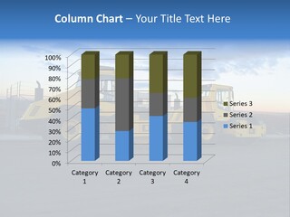 Tractor On Construction Site. PowerPoint Template