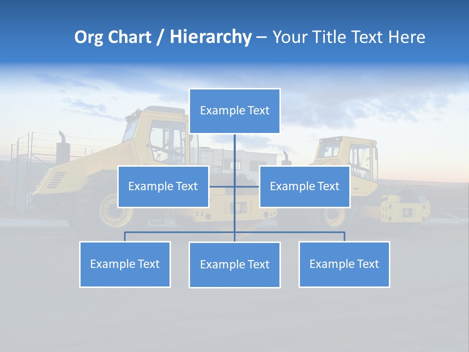 Tractor On Construction Site. PowerPoint Template