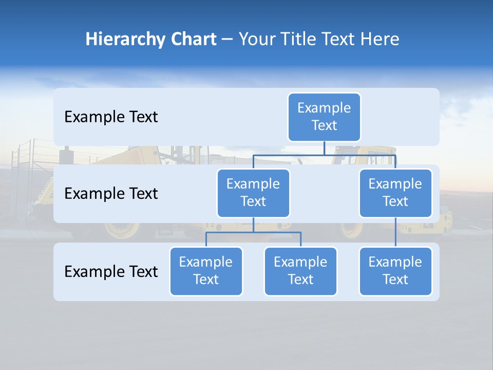 Tractor On Construction Site. PowerPoint Template