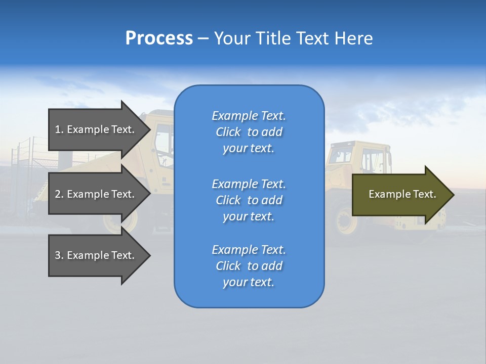 Tractor On Construction Site. PowerPoint Template