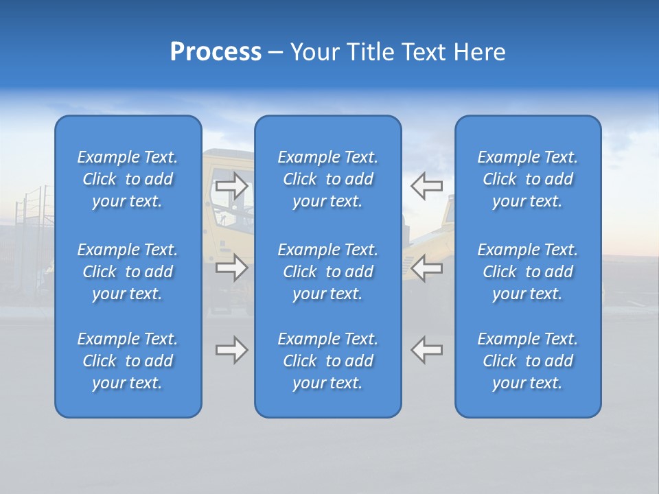 Tractor On Construction Site. PowerPoint Template