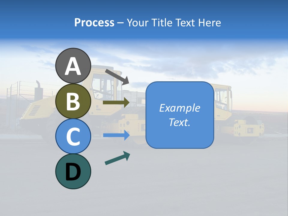 Tractor On Construction Site. PowerPoint Template